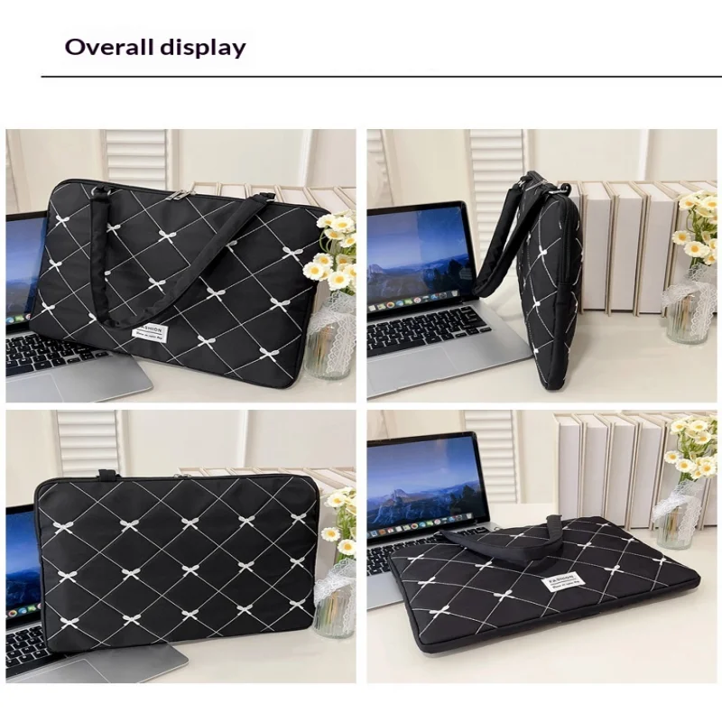 Capa Protetora para Laptop e iPad da Apple com Design de Coração Feminino, Bolsa Pequena Quadrada para Armazenamento