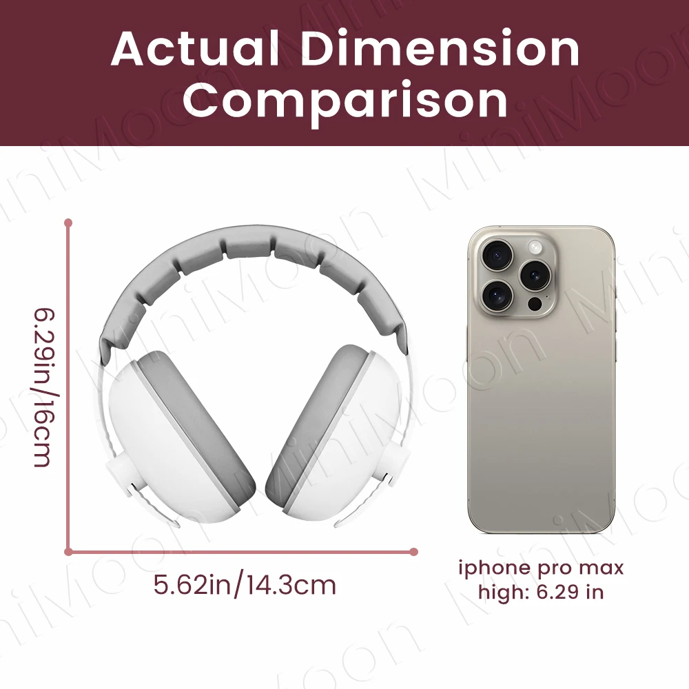 غطاء للأذنين للأطفال لحماية السمع، تقليل الضوضاء للنوم الآمن والسلامي، مناسب مريح للرضع من عمر 0 إلى 36 شهرًا