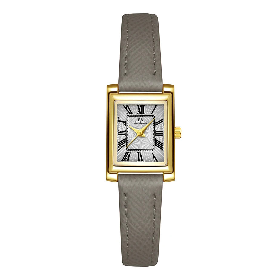 

Элегантные женские часы с квадратным римским циферблатом, роскошный тонкий кожаный ремешок, модные повседневные аксессуары для платья, женские часы, подарки