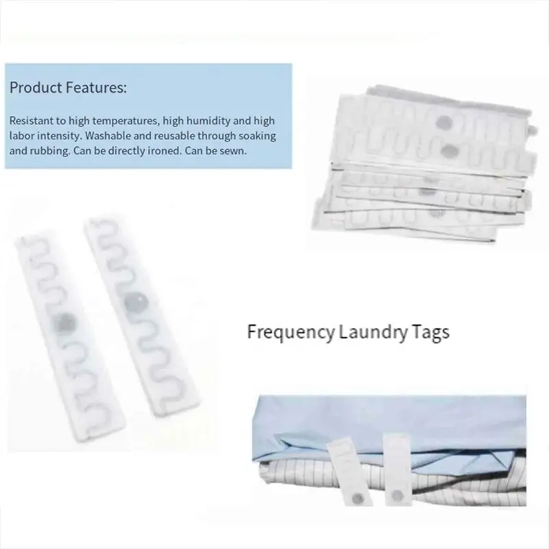[LXYA68Z!] UHF RFID Tag Washable Laundry Tag 10Pcs Hot Melt Glue Woven Fabric For Garment Washing Management