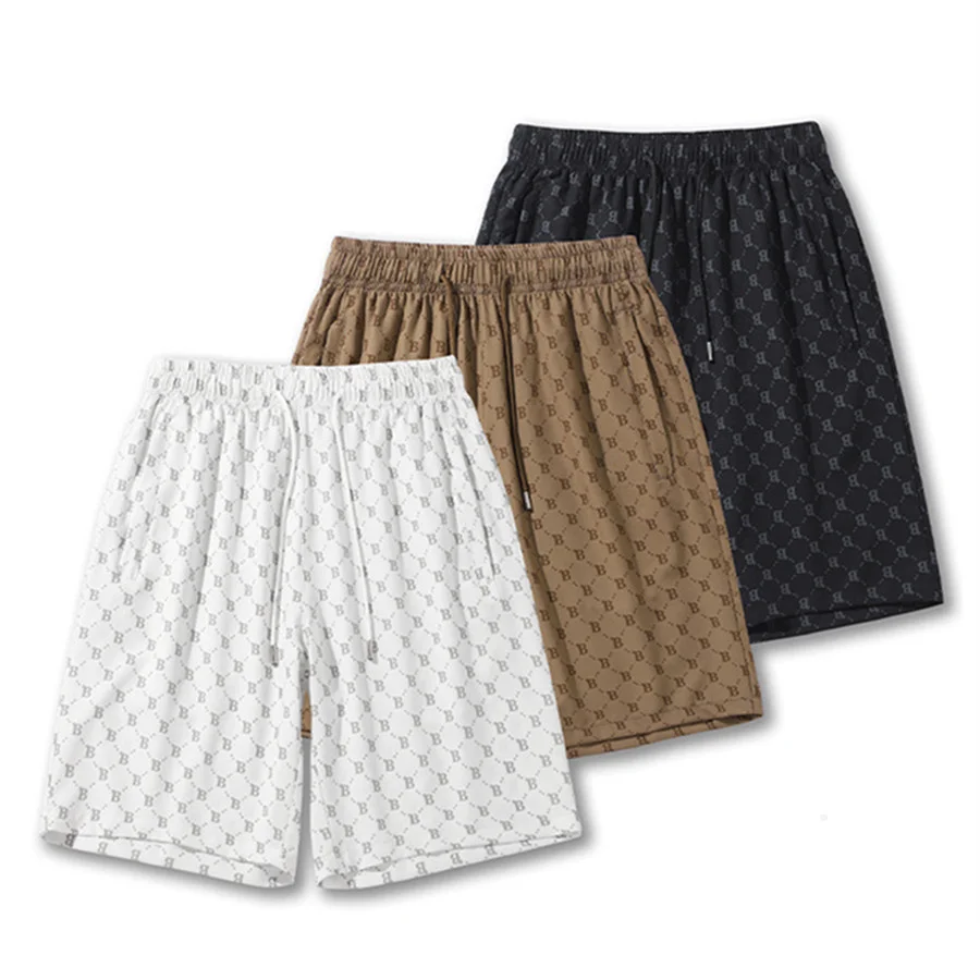 

Шорты мужские пляжные быстросохнущие с буквенным принтом, модные уличные штаны в стиле хип-хоп, повседневные спортивные, для фитнеса, лето 2024