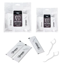 100Pcs/pack Einzeln verpackt Zahnseide Hotel Reise Familie Verwenden Zähne Fleck Reinigung Dental Flosser Oral Hygiene Zahnstocher