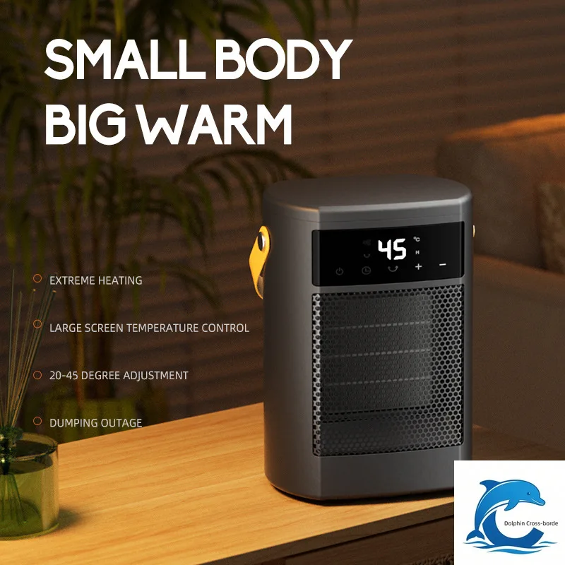 New Mini PTC Fan Heater Oscillating with Remote Control Digital Display Fast Heating Desktop Electric Heater for Home Office