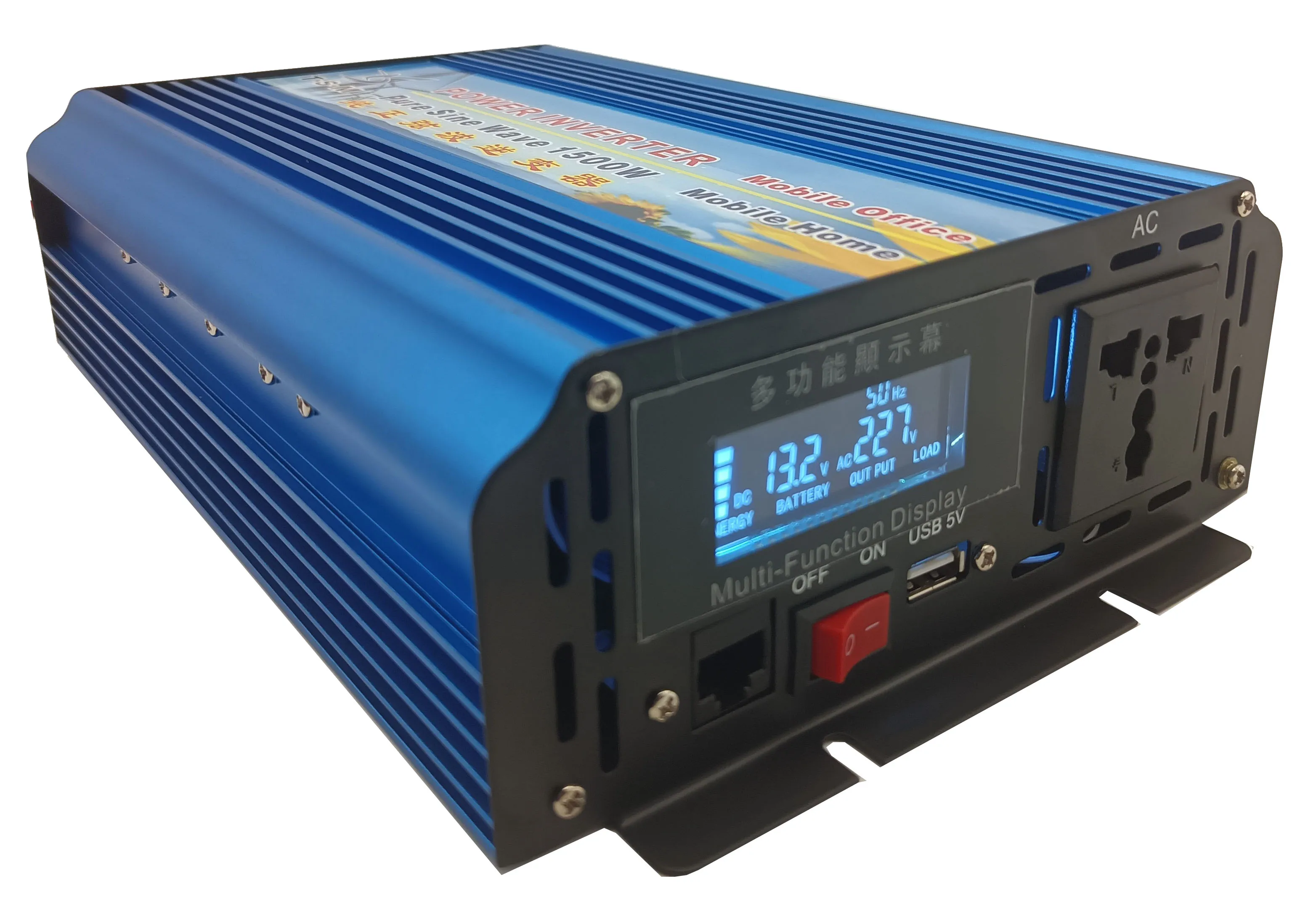 1500W pure sine wave dc 12v to ac 110v 120v 60hz inverter digital display