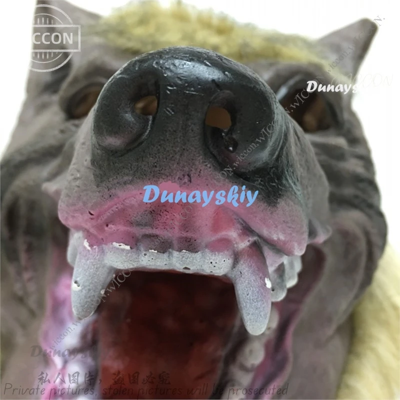 Wolf Halloween Masker Handschoenen Rekwisieten Enge Duivel Maskerade Partij Rekwisieten Dierenkop Wolf Hoofd Masker Handschoenen Weerwolf Roar Horror Rekwisieten