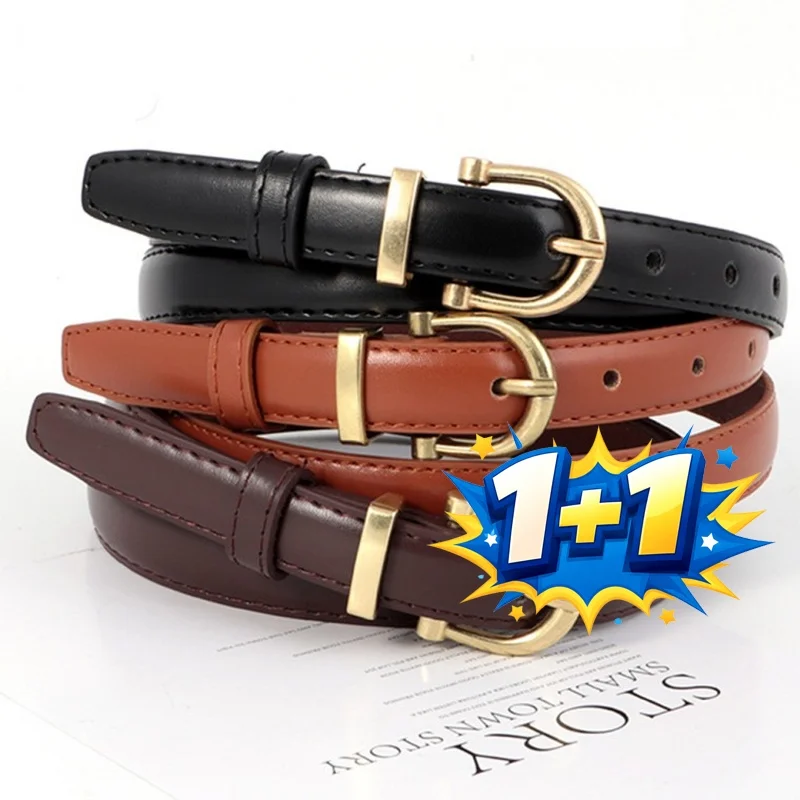 1+1 High Quality Women's Fashion Belt Daily Wear Waist Belt Jeans Dress