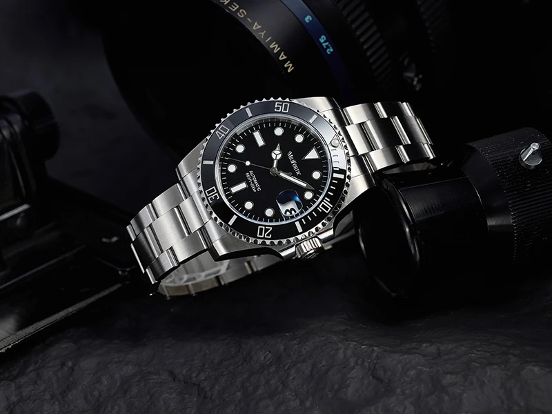 Milifortic D100 Herren Automatik Klassische Taucheruhr 40mm Saphirglas Leuchtend 200M Wasserdicht Wochenend-Abenteuerbegleiter Alltag – Detail 11