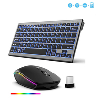 Backlight Bluetooth Wireless Keyboard and Mouse 2.4G Wireless Keyboard and Mouse Kit Rechargeable Keyboard Mouse Combos