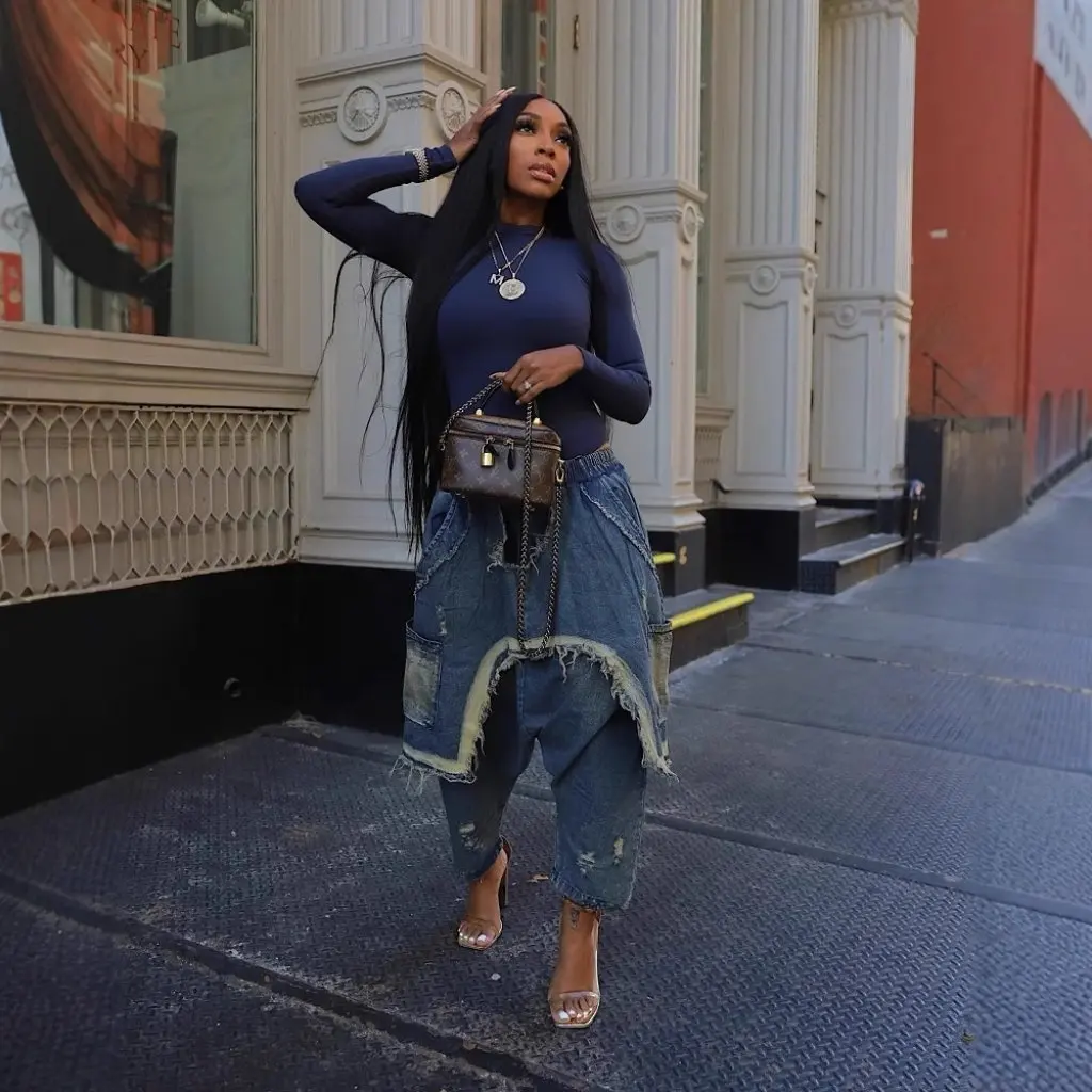 

Европейские и американские женские модные свободные джинсовые брюки с потертыми манжетами YL24652, повседневные брюки с прошитыми деталями