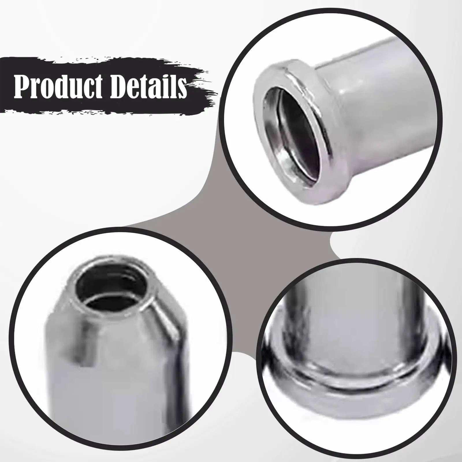 Guitar Hardware String Ferrules Screws Kit Silver Metal Bushing Set for Electric Guitar DIY and Repair Projects