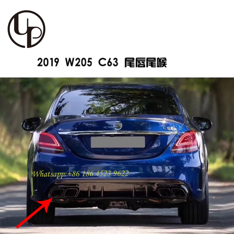 

STLF2019y W205 C63 Rear Diffuser for c Class 2014-2019y C200 C300 C400 C63 Rear Lip with Exhaust Tips 2020y Design a Style