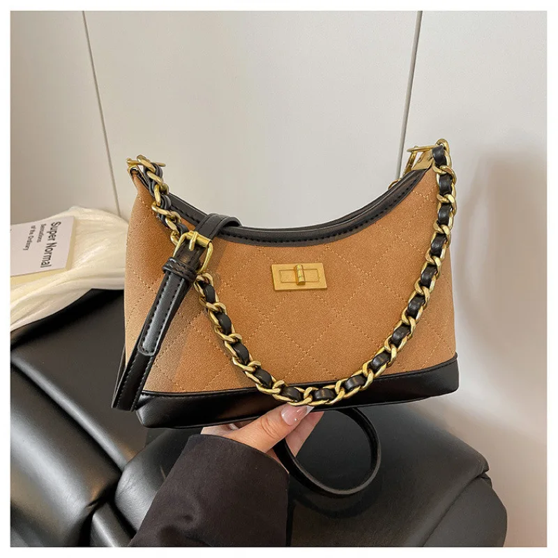 

Шикарная стеганая сумка через плечо для женщин 2025, элегантный слинг с верхней ручкой, модная сумка с внутренними карманами для путешествий и свиданий ​