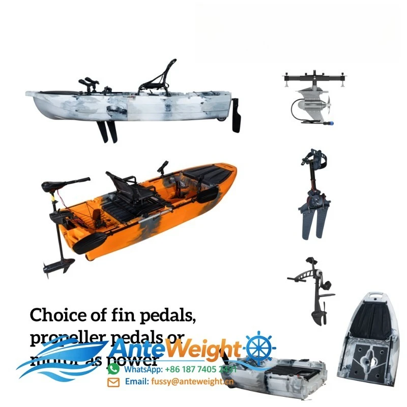 10ft Modular HDPE Kayak for Single Pedal Fishing Ocean Surfing Live Fish Cabin-1 Person Capacity PE Plastic Rivers