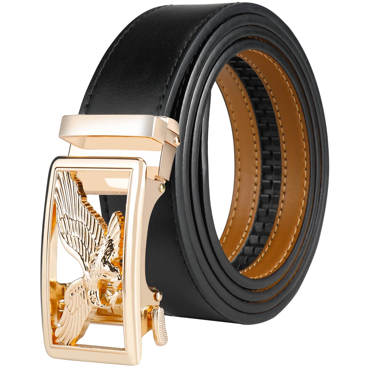 حزام من الجلد الناعم للرجال مع مشبك أوتوماتيكي ، أصلي ، شباب ، متوسطي العمر والشباب ، كوري عصري ، بوسي ، جديد