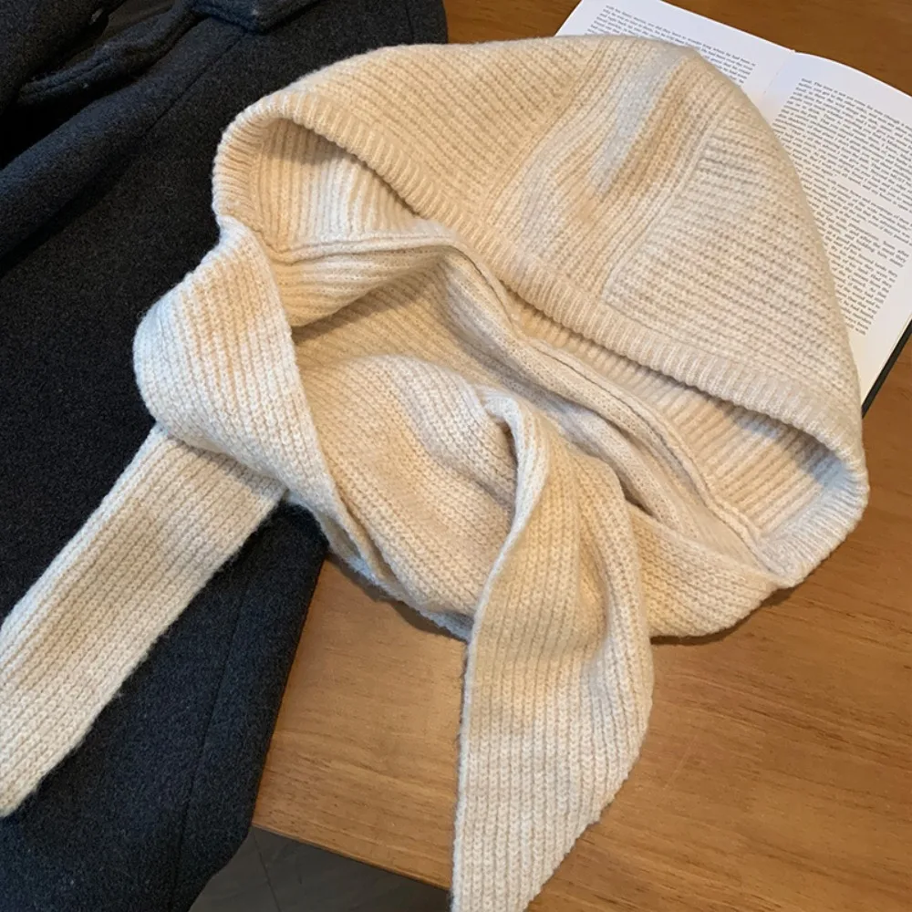 

Fashion Pullover Hat Balaclava Hat Red Beanie Knitted Hat Thickened Simple Winter Cap Winter/Autumn
