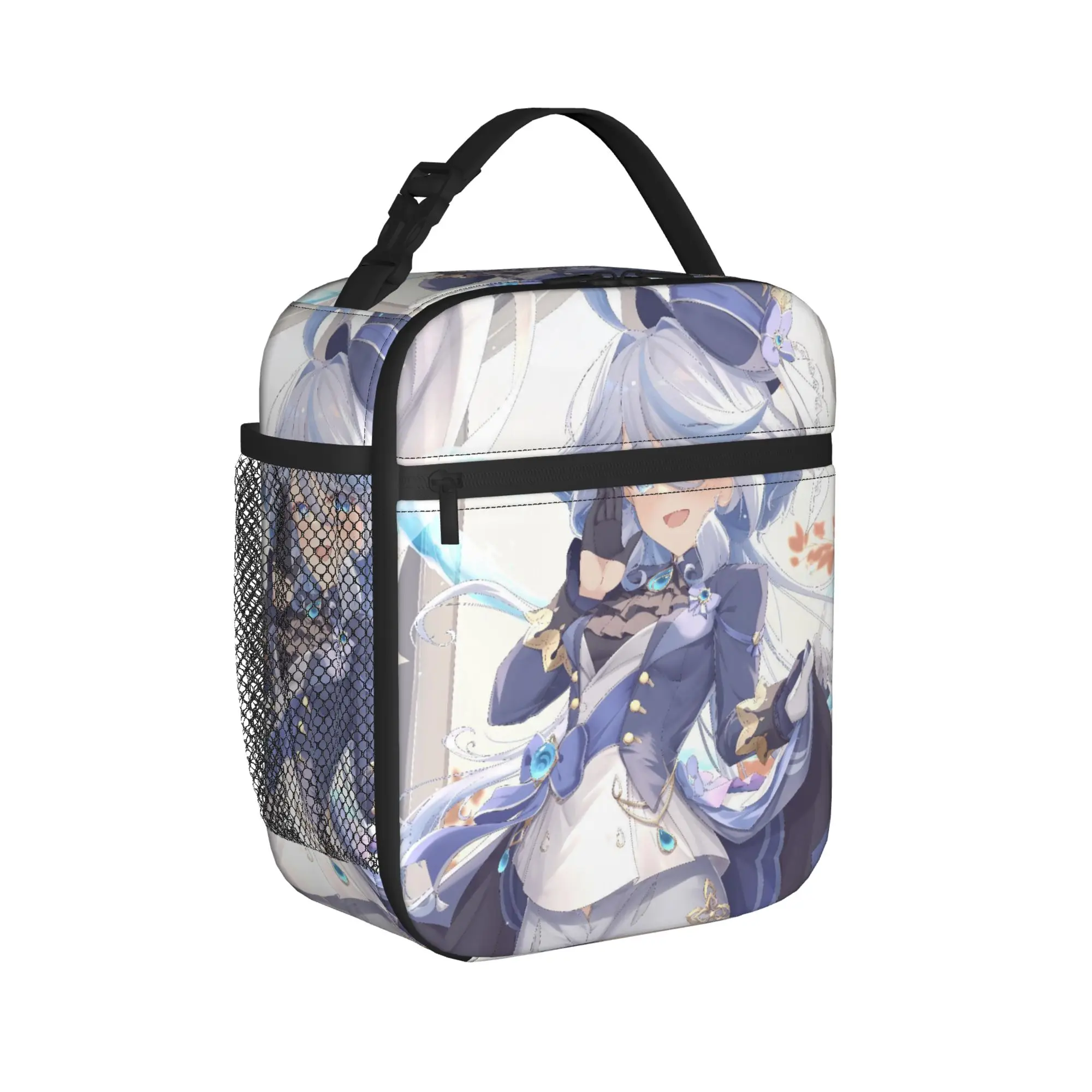 Furina Genshins Impact Thermal Insulated Lunch Bags for Travel  Portable Bento Box Cooler Thermal Lunch Boxes