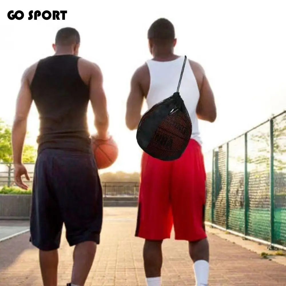 

Single Ball Bag Basketball Mesh Bag Storage Bags Crossbody Basketball Backpack Carrying Case Sport Organizer