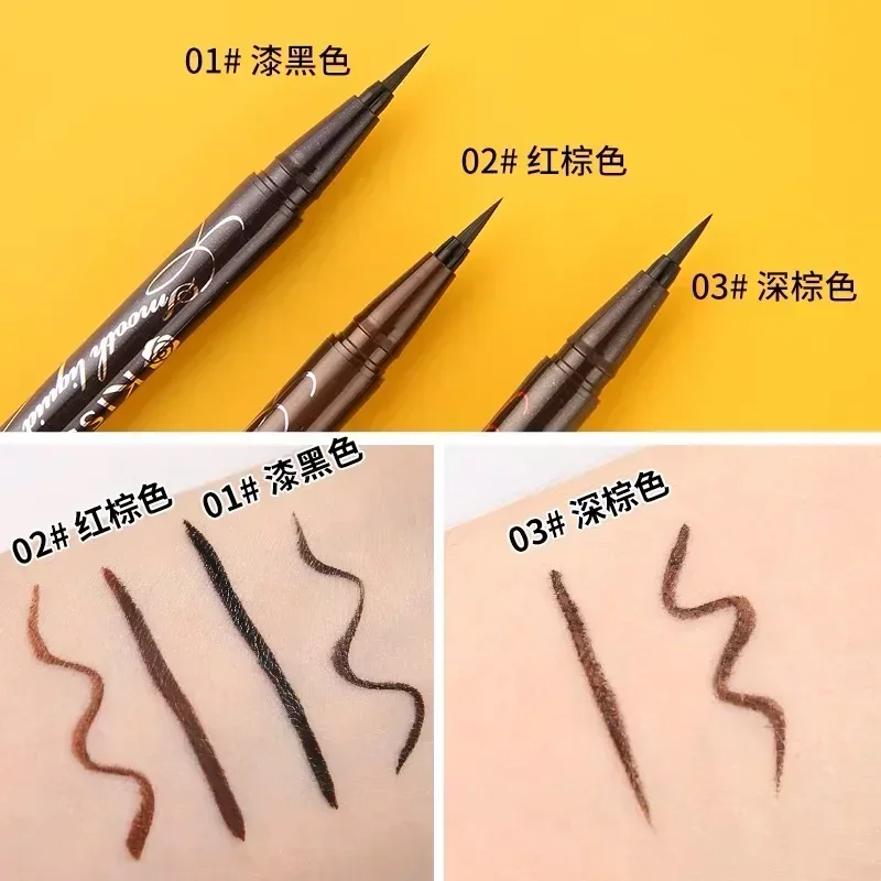 KISS ME 3 Color Professional Quick-drying Waterproof Black Eyeliner Long-lasting Liquid Eyeliner Smoothing Makeup Tool for Women