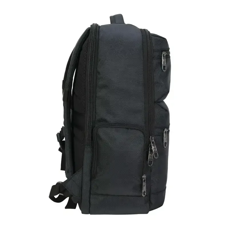 Mochila de Viagem Unisex com Bagagem Passthrough Sleeve, Preto, Novo