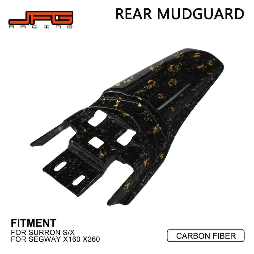 Funparts Carbon Fiber Rear Mud Guard Fender Motorcycle For Sur Ron Light Bee S X SEGWAY X160 X260 Electric Vehicle Dirt E-Bike