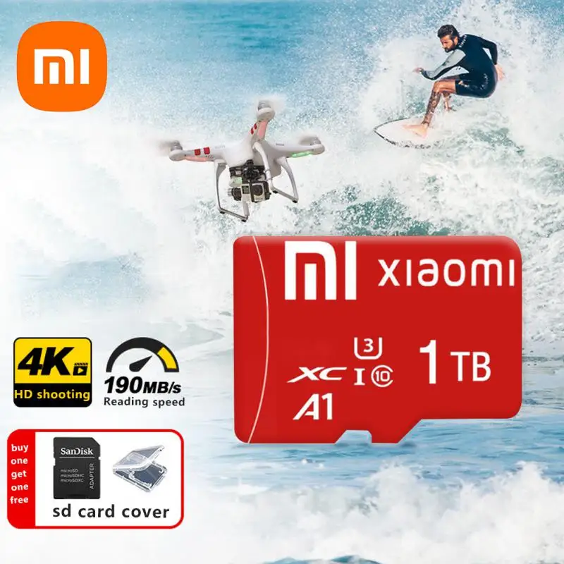 Xiaomi-カメラ用の高速マイクロSDメモリカード,128GB,a2,4k,hd,1テラバイト,class10,mini,tf,dji,Nintendo Switch