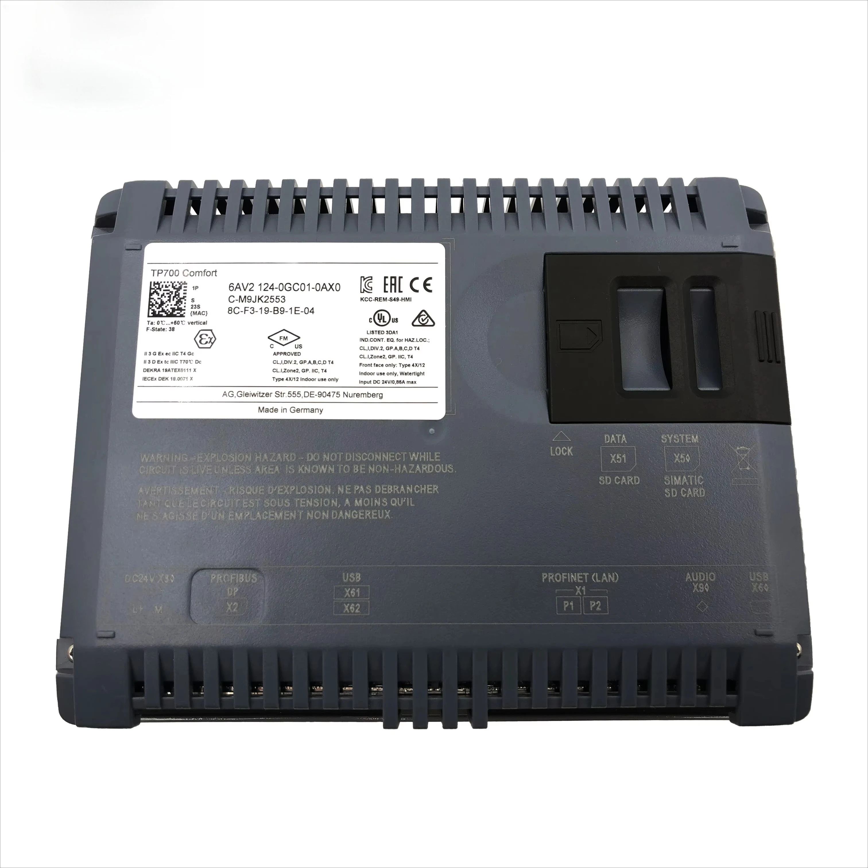 New Original 6AV2124-0GC01-0AX0 PLC HMI Touch Screen Industrial Pcs Human Machine Interfaces Stock in Warehouse