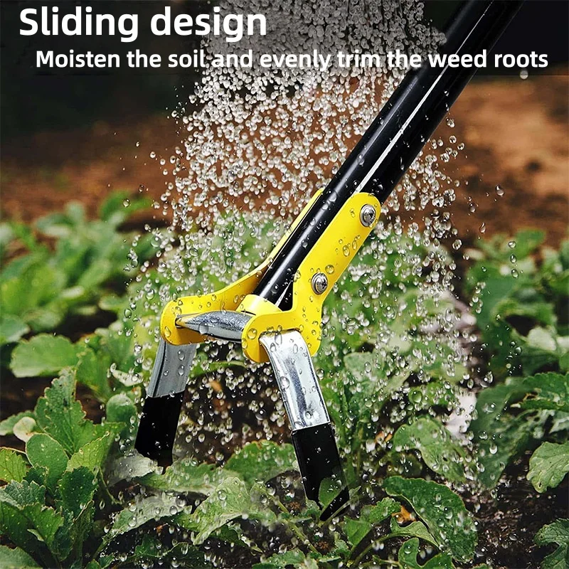 Picture 3: New Garden Hoe Tool 1.2/1.6M Stainless Steel Sharp Stirrup Loop Hoe with Triangle Head and Long Handle Ergonomic Weeding Tool