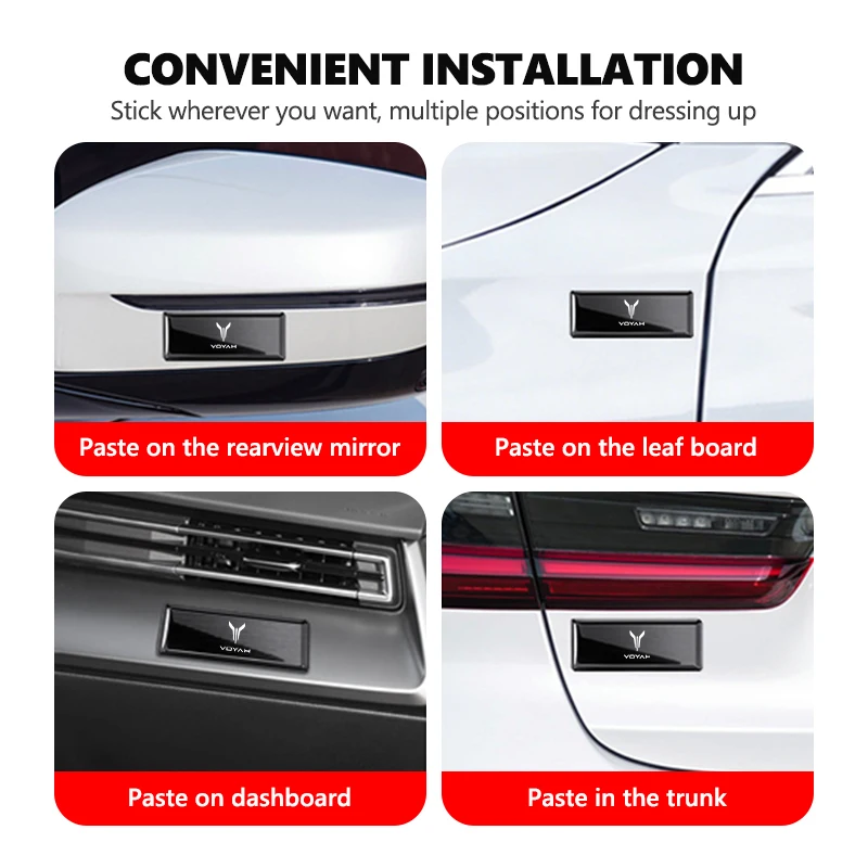 Car Trunk Body Sticker Aluminum Alloy Emblem Auto Stickers For Voyah Free SUV I-Land Dreamer Passion 2021 2022 2023 2024
