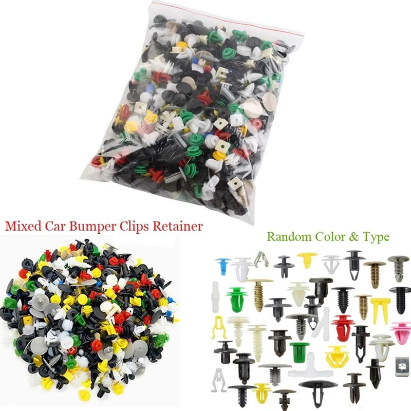 

100 шт. универсальных смешанных автомобильных крепежных клипс для бампера, фиксаторов, заклепок, обшивки дверей для всех автомобилей, для BMW, для Audi