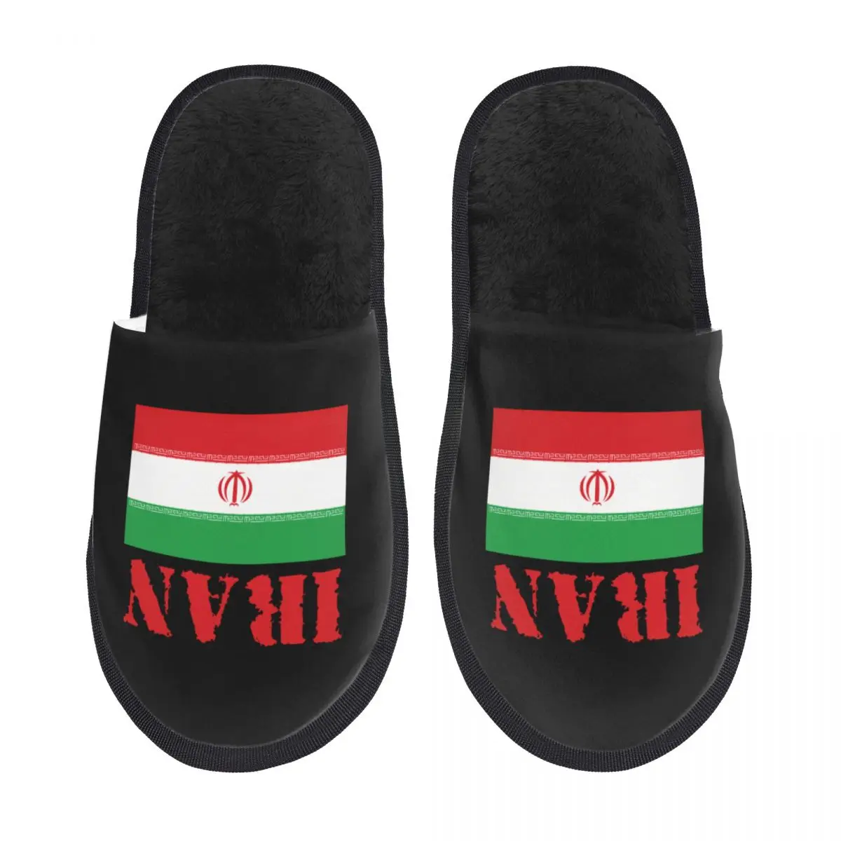 

Женские домашние тапочки с индивидуальным принтом флага Ирана, мягкие, теплые, с эффектом памяти, пушистые, для дома и улицы
