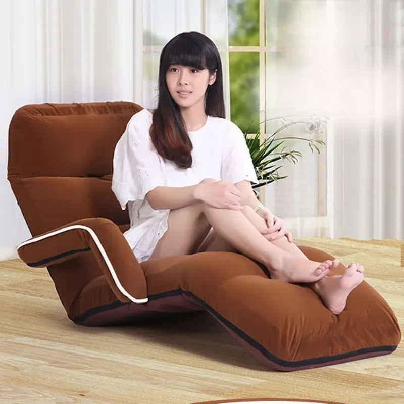 Light luxury plus long sofa lounge chair, tatami lounge chair, thick fabric with armrests sofa chair, lazy leisure lounge chair