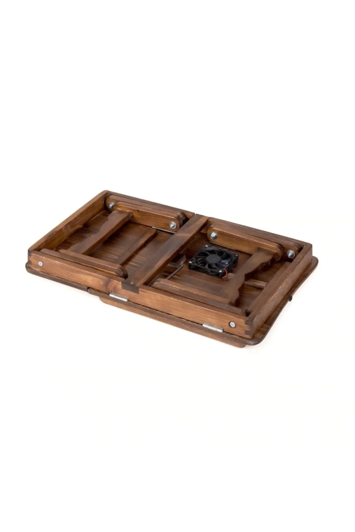 Walnut Color Fanless Model Laptop Stand Wood Color Popular Practical Use