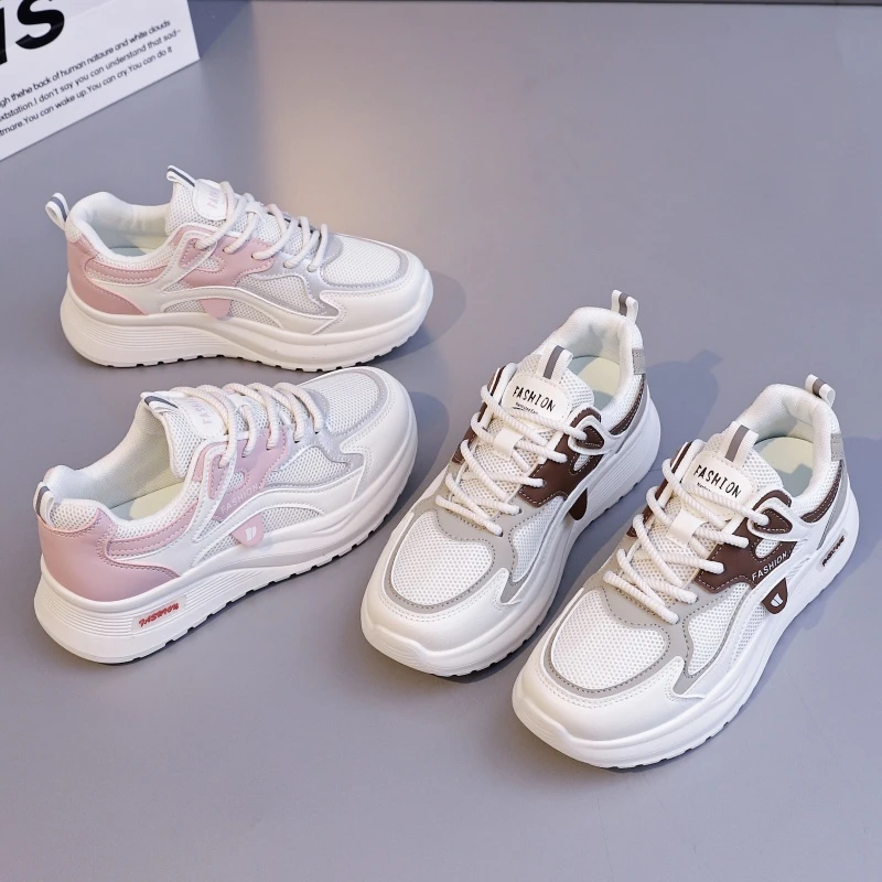 Women's Lightweight Soft-Sole Sneakers Breathable Mesh Running Shoes Anti-Slip Summer 2026 Travel Shoes Poop-Feel
