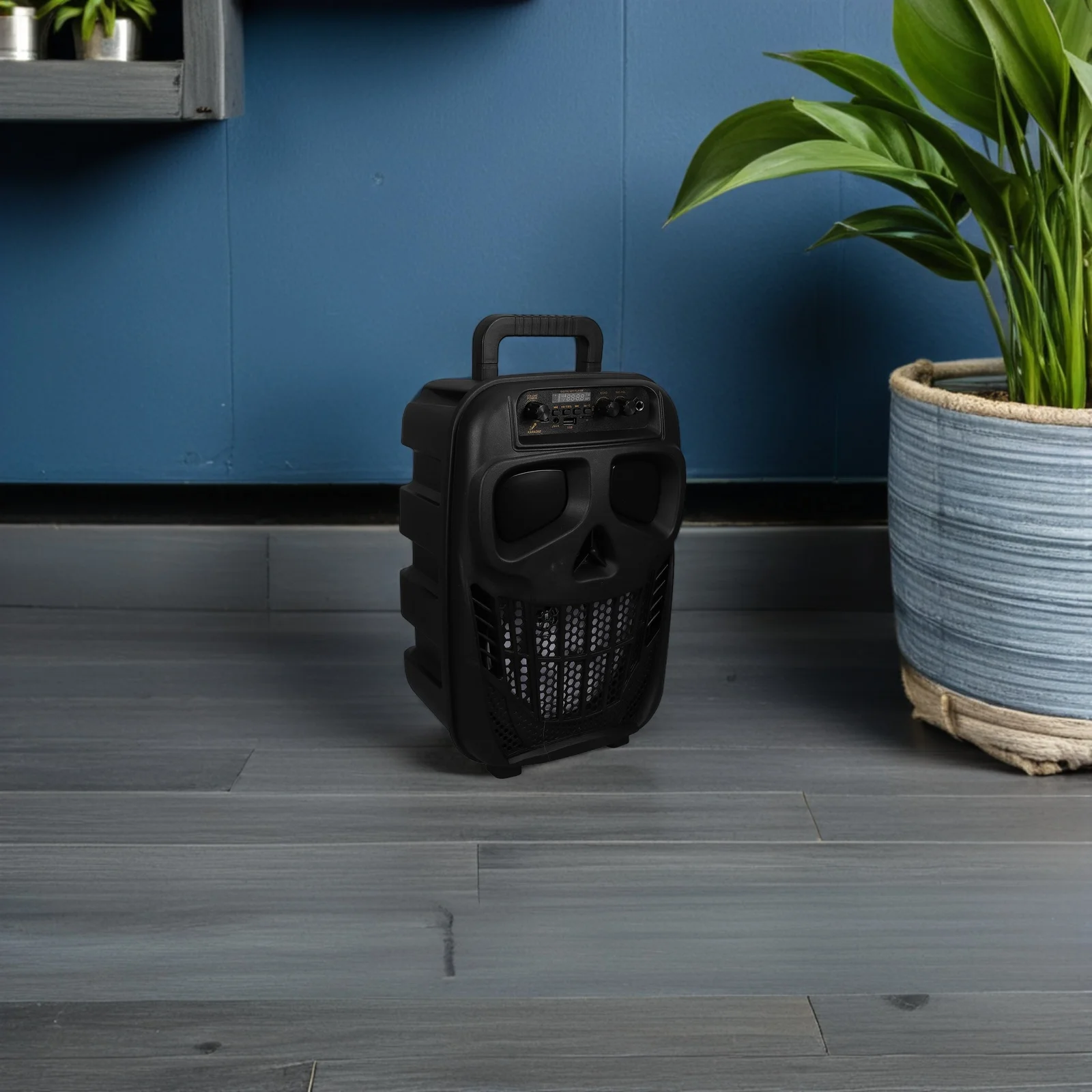 مكبر صوت كاريوكي محمول مقاس 8 بوصة، أضواء LED، ميكروفون صوت كبير، حفلات خارجية، تجمعات عائلية، موسيقى