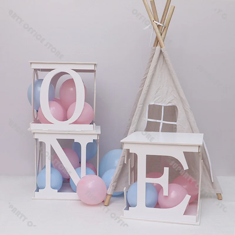 30cm Square Hollow Letter Balloon Filling Box A To Z Letters Birthday Backdrop Balloon In A Box Baby Shower Gender Reveal Decor