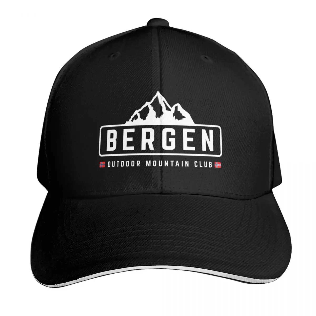 Bergen Outdoors Baseball Cap Strapback Dad Hat Six Panel Structured Crown Sun Protection UPF 50+