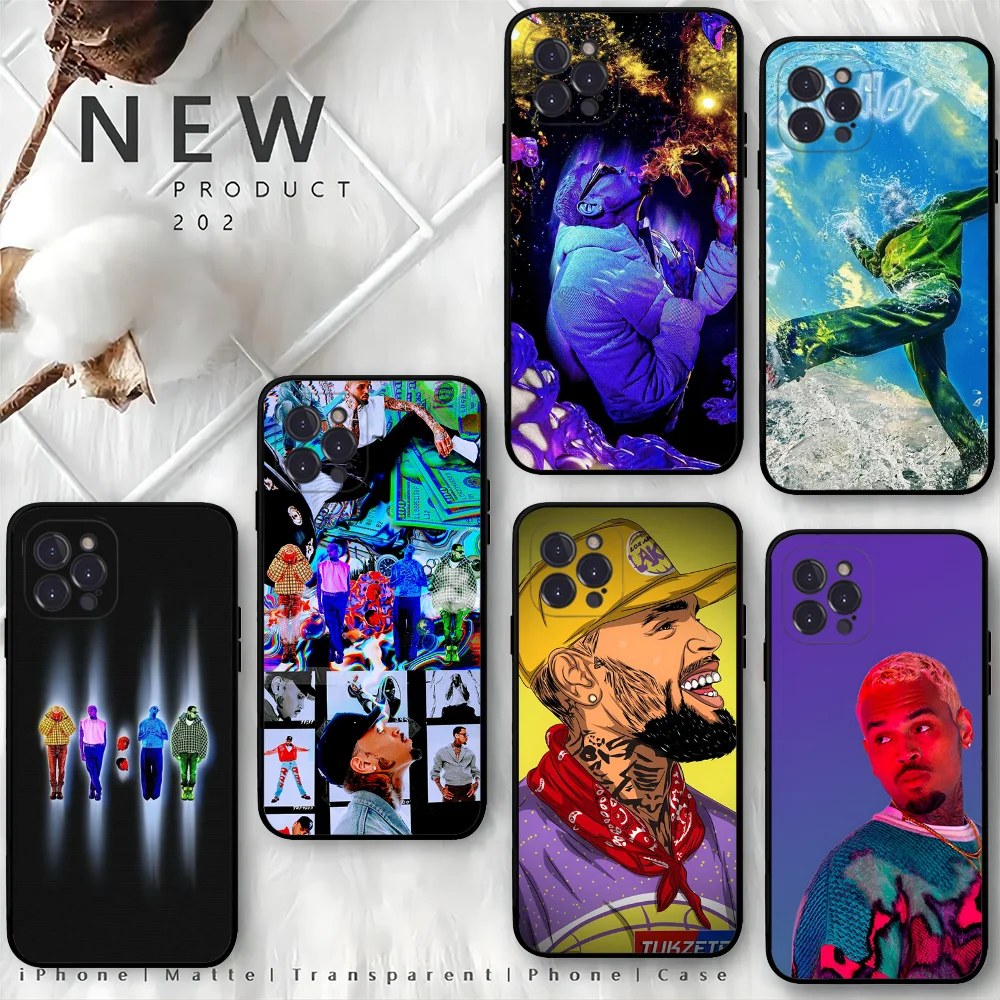 Chris Brown 11 rapper singer Phone Case For iPhone 15 14 11 12 13 Mini Pro XS Max Cover 6 7 8 Plus X XR SE 2020 Funda Shell