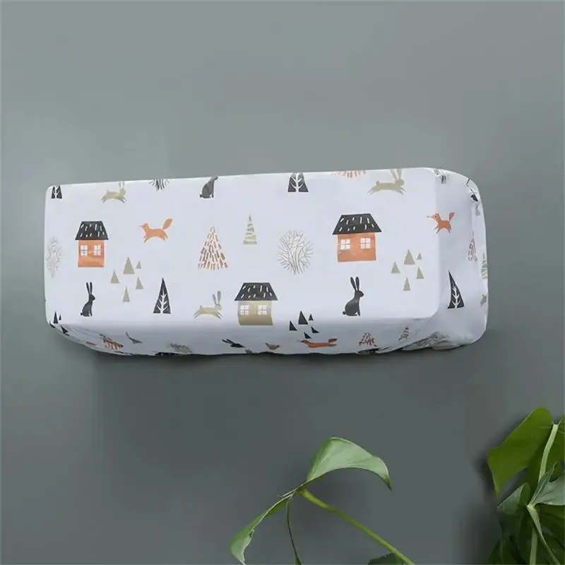 Randomly Colored Two Fully Enclosed Air Conditioning Covers Washable PEVA AC Hanging Cover Wall Mounted Indoor Unit Protective