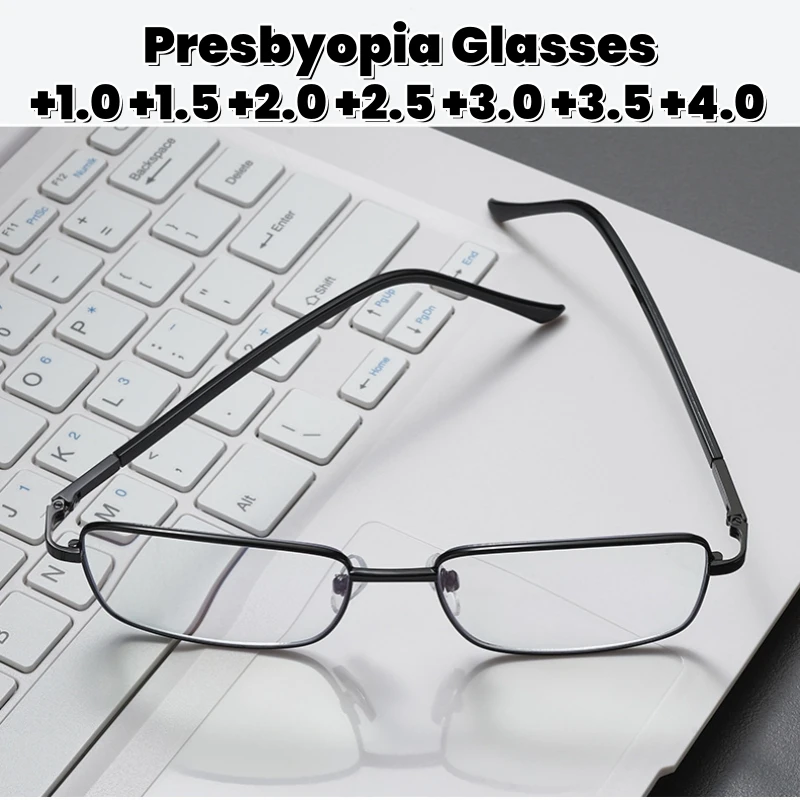 

Anti Blue Light Presbyopia Glasses for Elderly Ultra Light High-end Large Frame Reading Glasses Clear Lens Far Sight Glasses