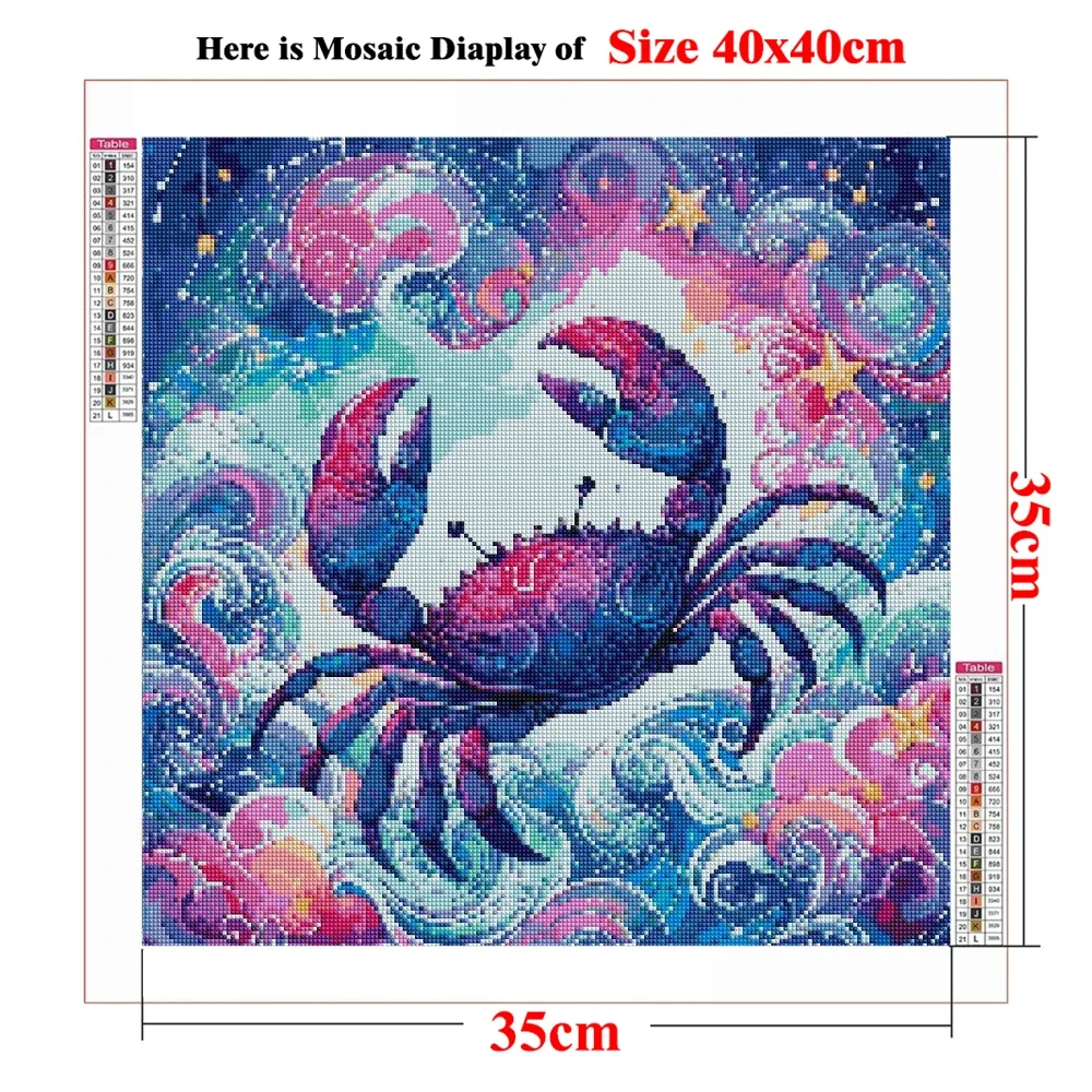 5D Diamond Painting Zodiac Signs Astrological Art Cross Stitch Diamond Mosaic Decorations for Home Embroidery Handmade Gift