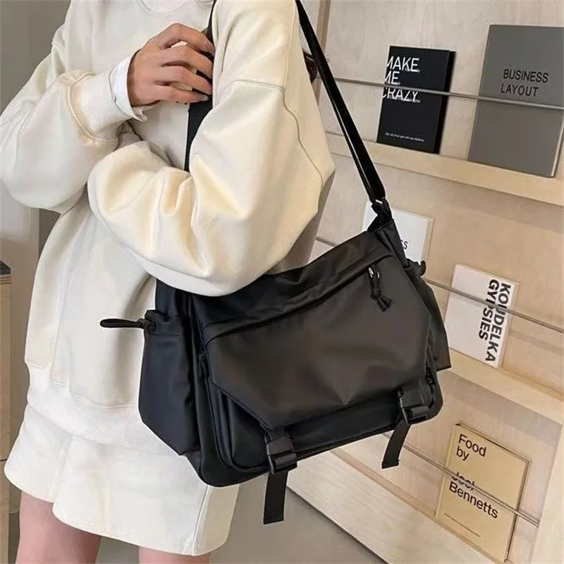 New Crossbody Bags for Women Youth Men Fashion Casual Large Capacity Handbags Shoulder Bags Solid Color Ladies Messenger Bag