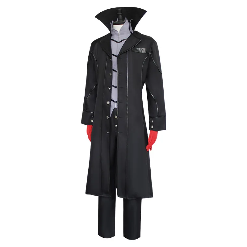 Disfraz de Anime Persona 5 Amamiya Ren Joker, chaquetas negras, abrigo, uniforme, fiesta de Carnaval y Halloween, traje de juego de rol para hombres