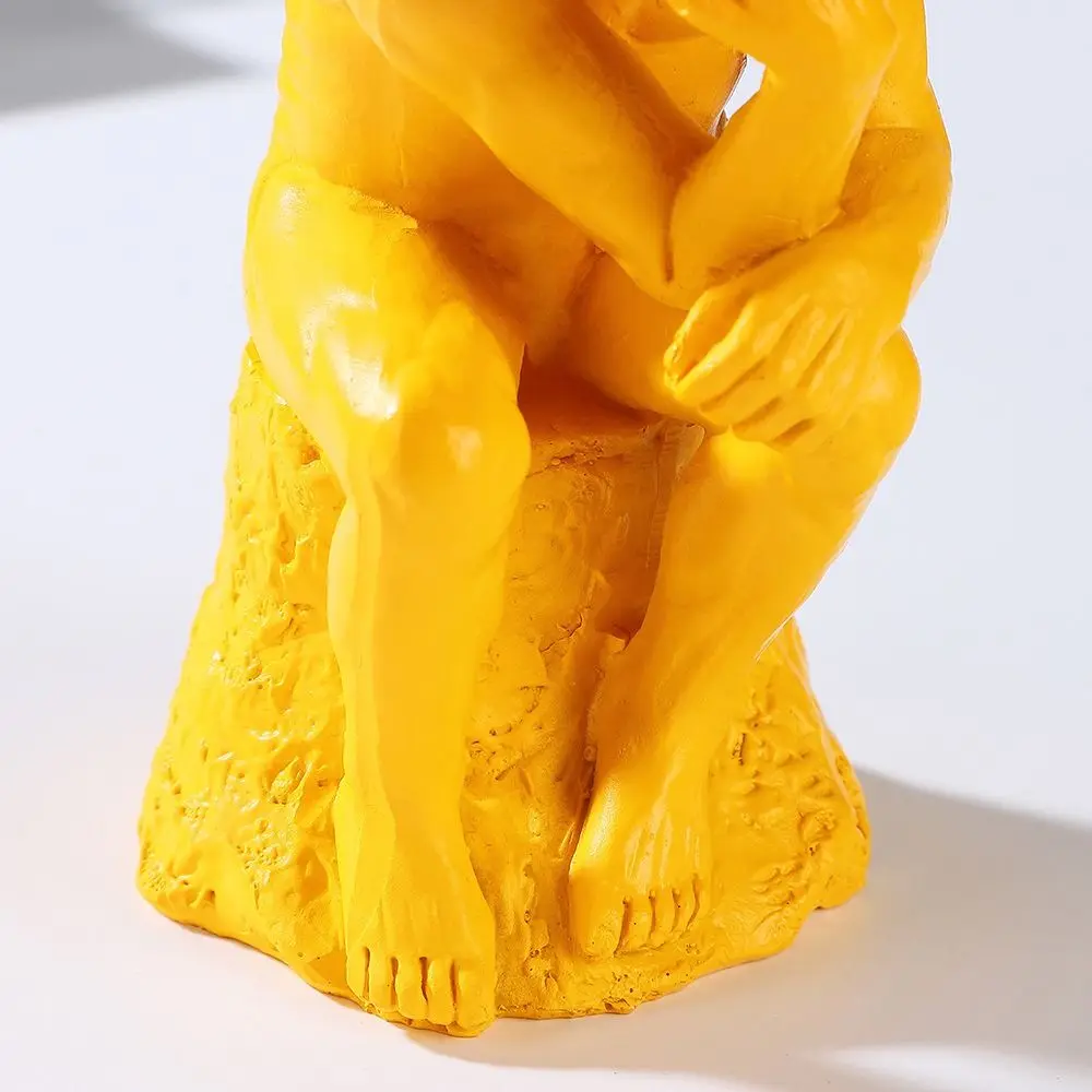 Harz Denken Ente Statue Sensorische Spielzeug Ornamente Ente Hof Dekorationen Ins Handwerk Lustige Tier Dekorationen Kinder Geburtstag Geschenk