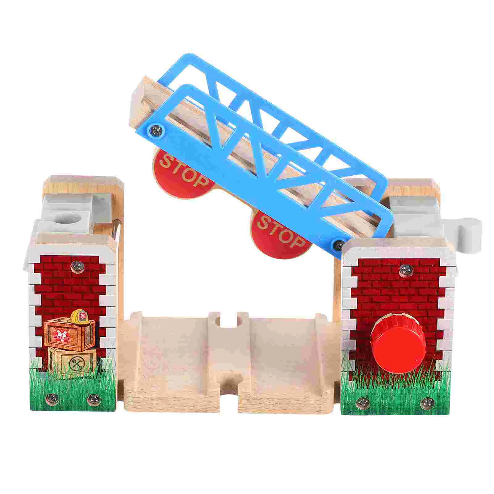 Train Track Scene Prop Track Accessories Railway Lift Bridge Wooden Lifting for Portable Fittings Tracks Plastic