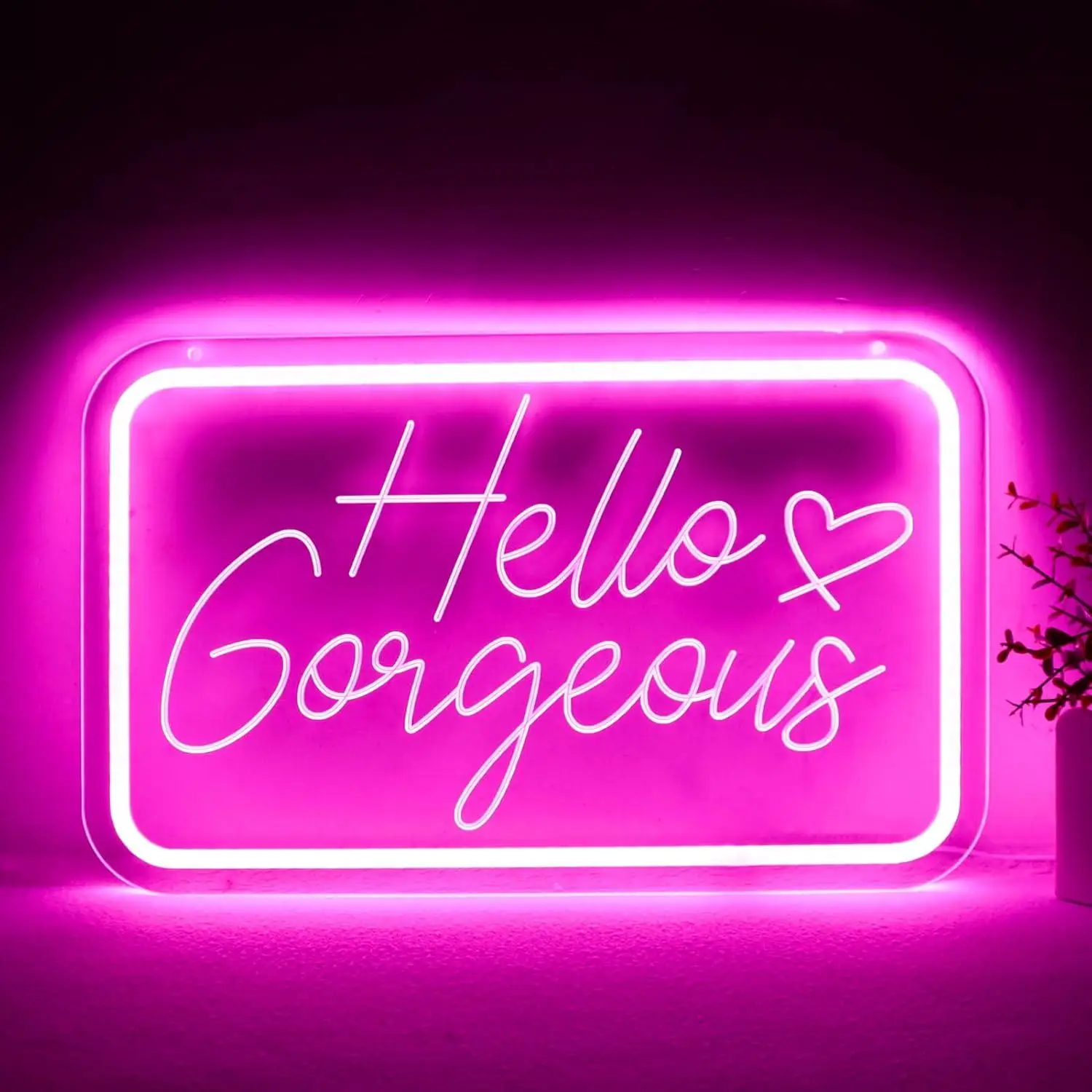 

Неоновая вывеска «Hello Gorgeous» с USB-питанием, регулируемая LED-подсветка для дома, вечеринок, свадеб, дней рождения, баров, клубов, девичников, декораций