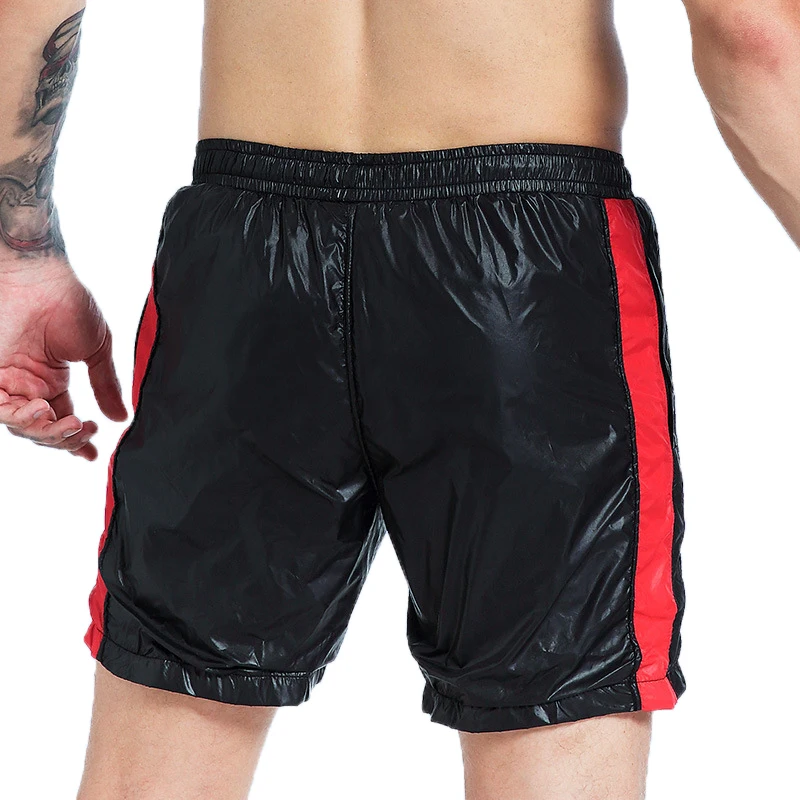 Męskie spodenki plażowe Patchwork siłownia kulturystyka spodenki letnie plażowe stroje kąpielowe Casual Fitness sportowe szorty spodnie kufry