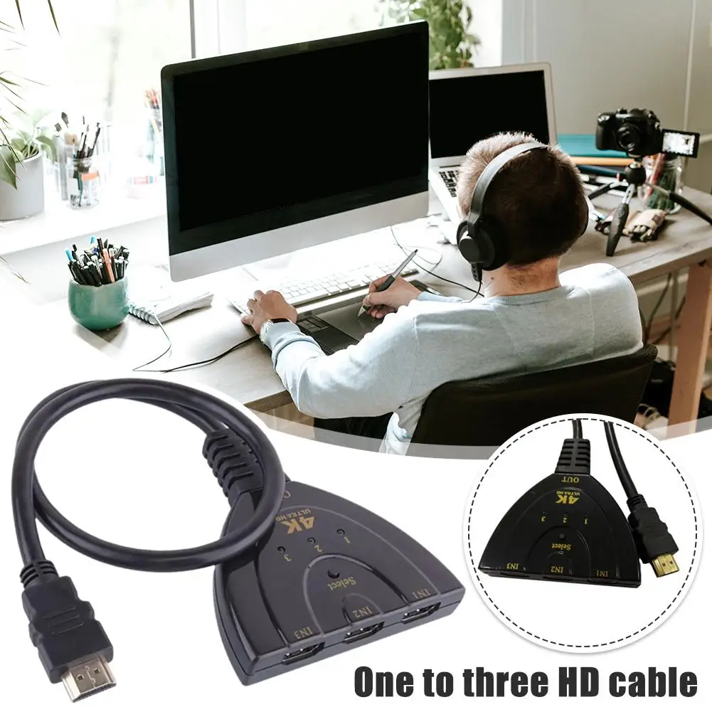 HDMI-совместимый переключатель 4K 30 Гц 3D Mini 3 порта 1.4b 4K Switcher Splitter 1080P 3 в 1 выход порт-концентратор для DVD HDTV B5X6