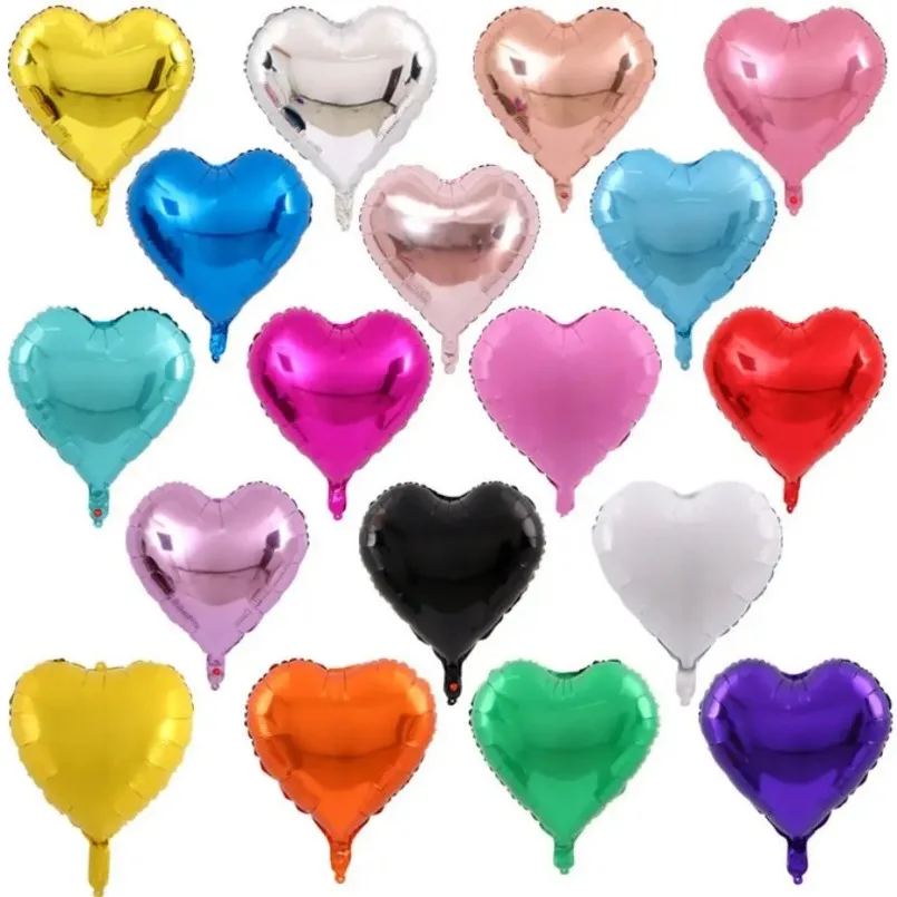 3PCS 18 inch Heart Love Aluminum Foil Balloon Baby Shower Child Birthday Party Wedding Decor Supplies Air Balloons Globos