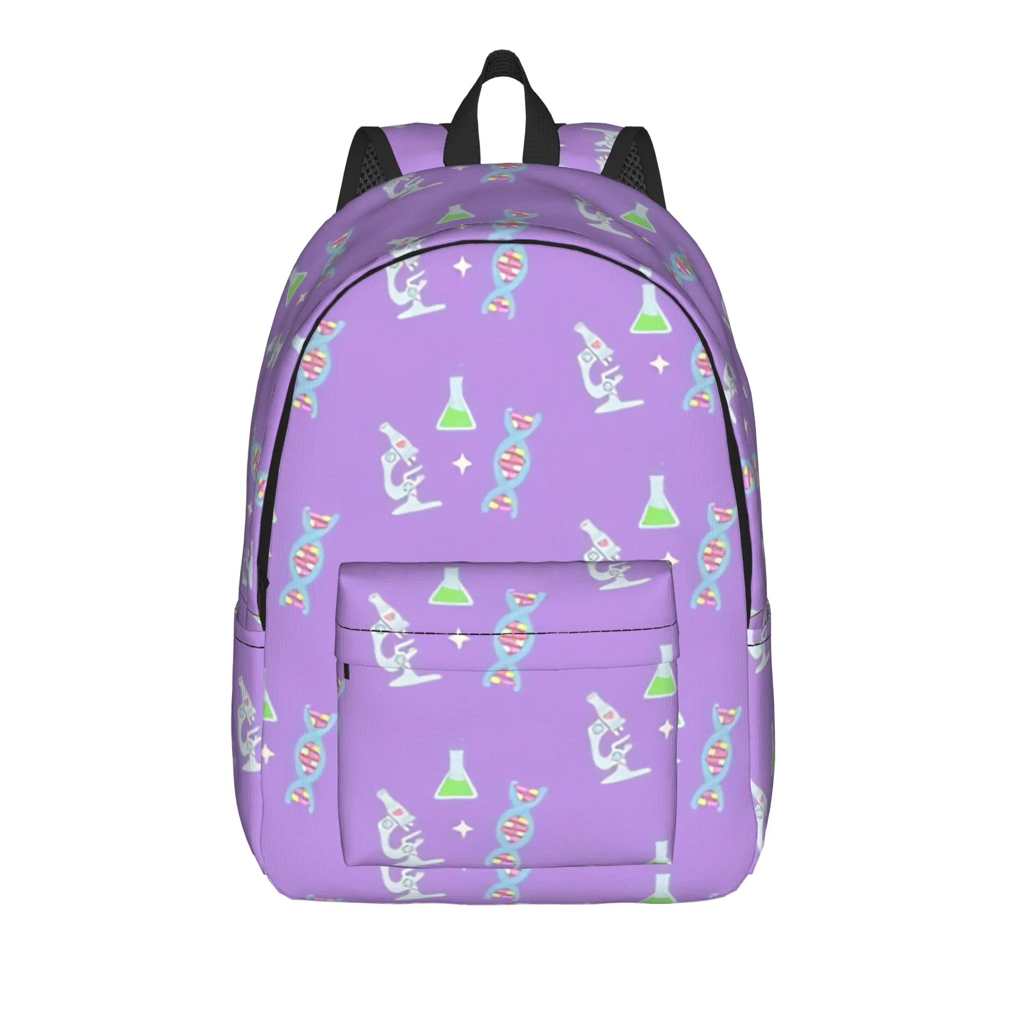 Chemistry Science Test Tubes Lab School Subject Backpack  Men Polyester Daily Backpacks Large Style High School Bags Rucksack