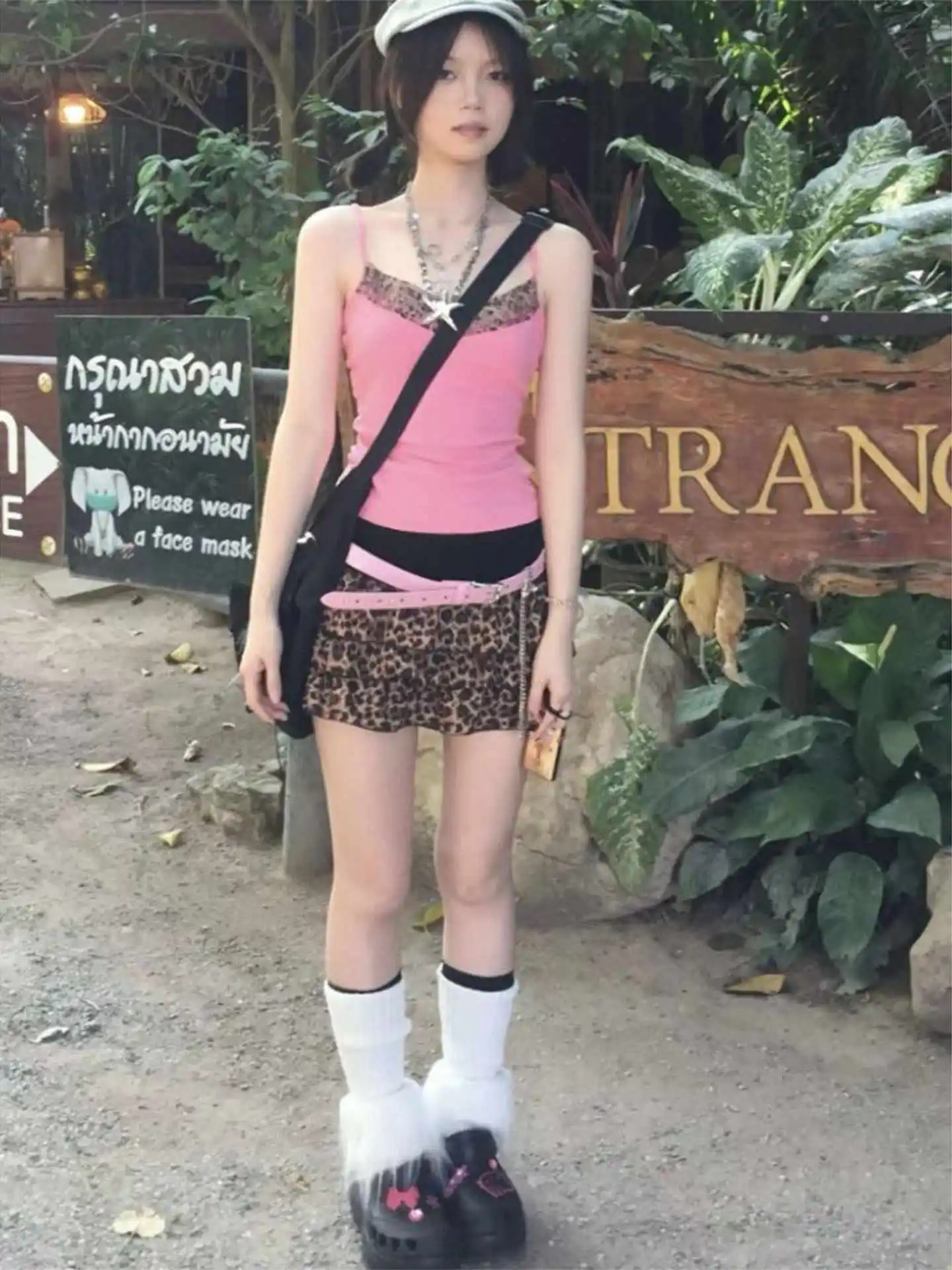 女性パッチワーク Y2k ギャルヒョウスカート原宿 A ラインミニスカート美的 90 年代ヴィンテージバブルスカート 2000 年代服夏 2025